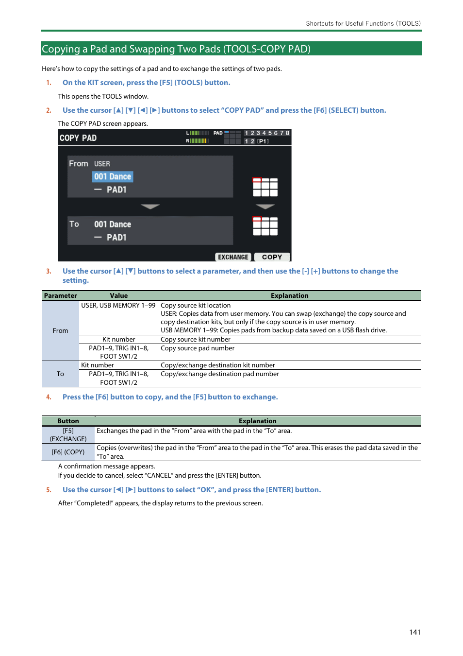 Roland SPD-SX PRO Sampling Pad with 32GB Internal Memory User Manual | Page 141 / 200