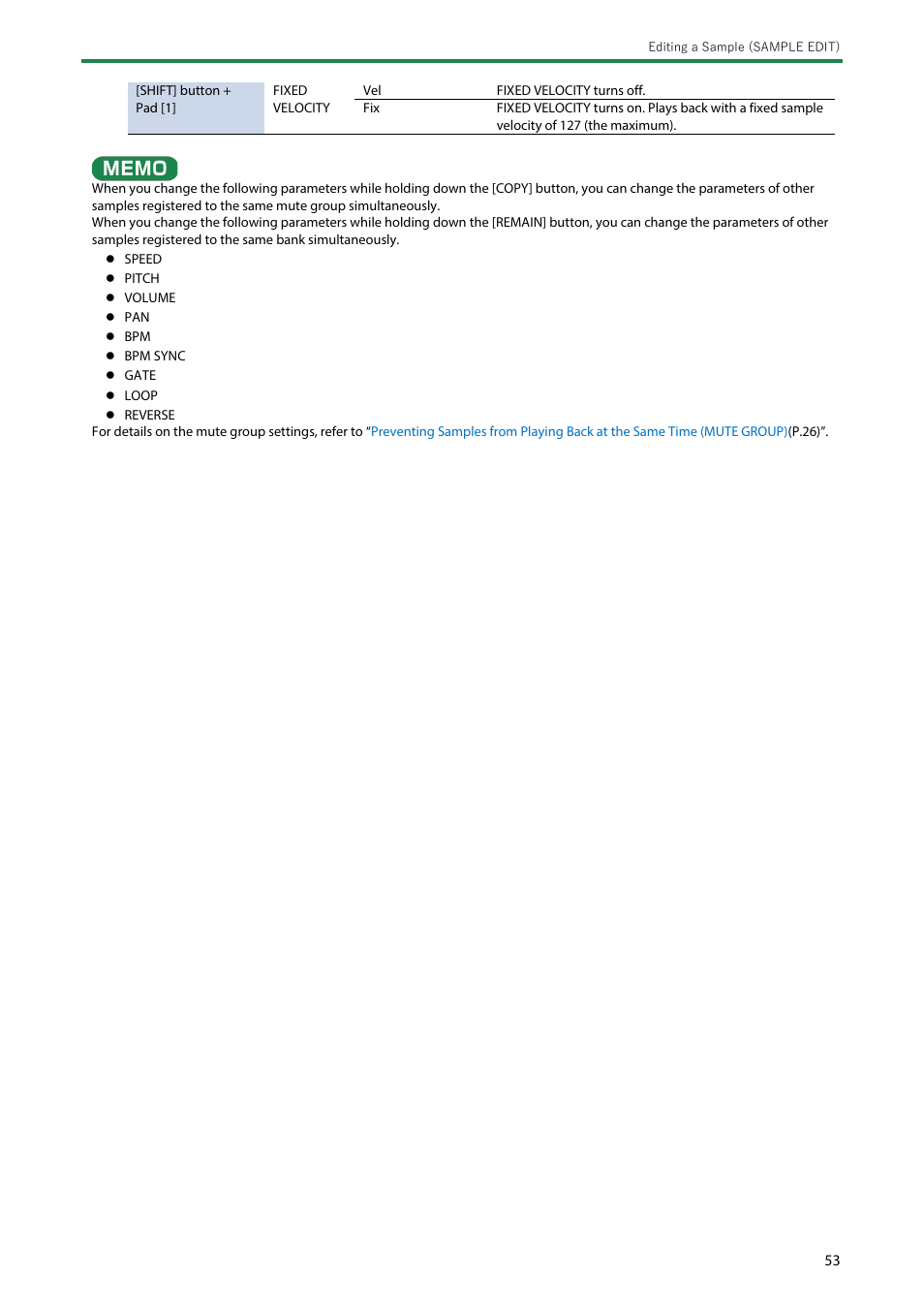 Roland SP-404MKII Creative Sampler and Effector User Manual | Page 53 / 154