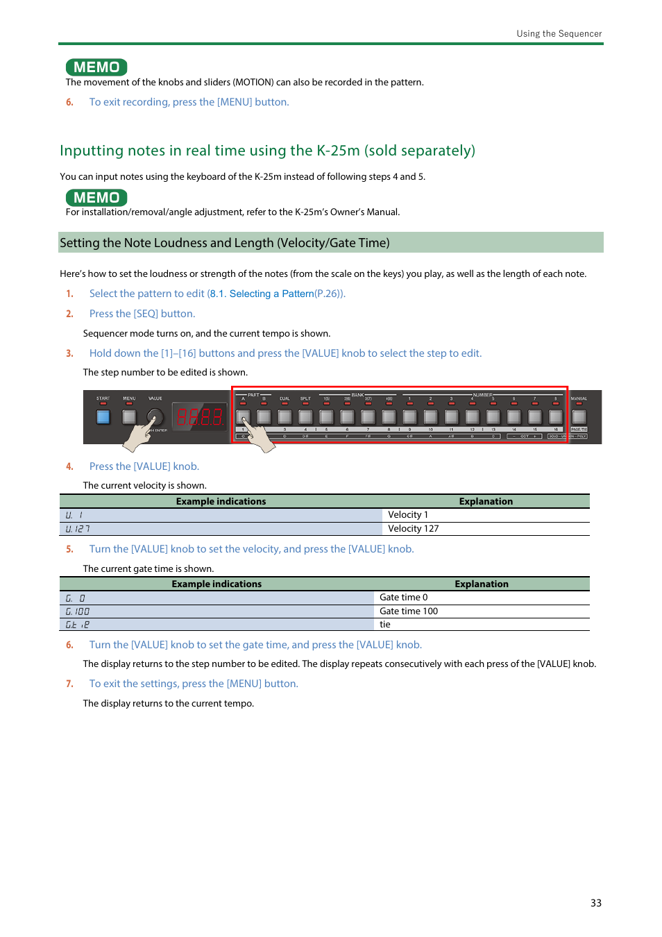 Time) | Roland Boutique JX-08 Synthesizer Module User Manual | Page 33 / 66