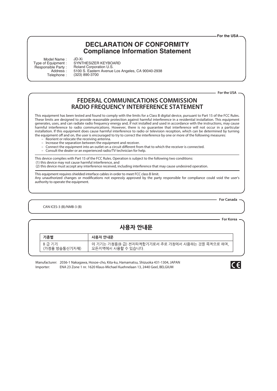 Roland JD-Xi Analog/Digital Synthesizer (Black) User Manual | Page 20 / 22