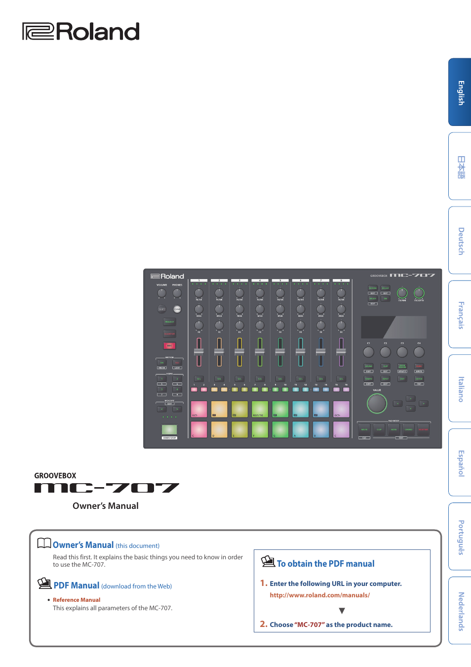 Roland MC-707 GROOVEBOX User Manual | 12 pages