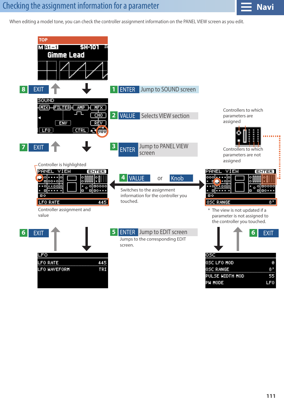 Navi | Roland GAIA 2 37-Key Virtual Analog + Wavetable Synthesizer User Manual | Page 111 / 116