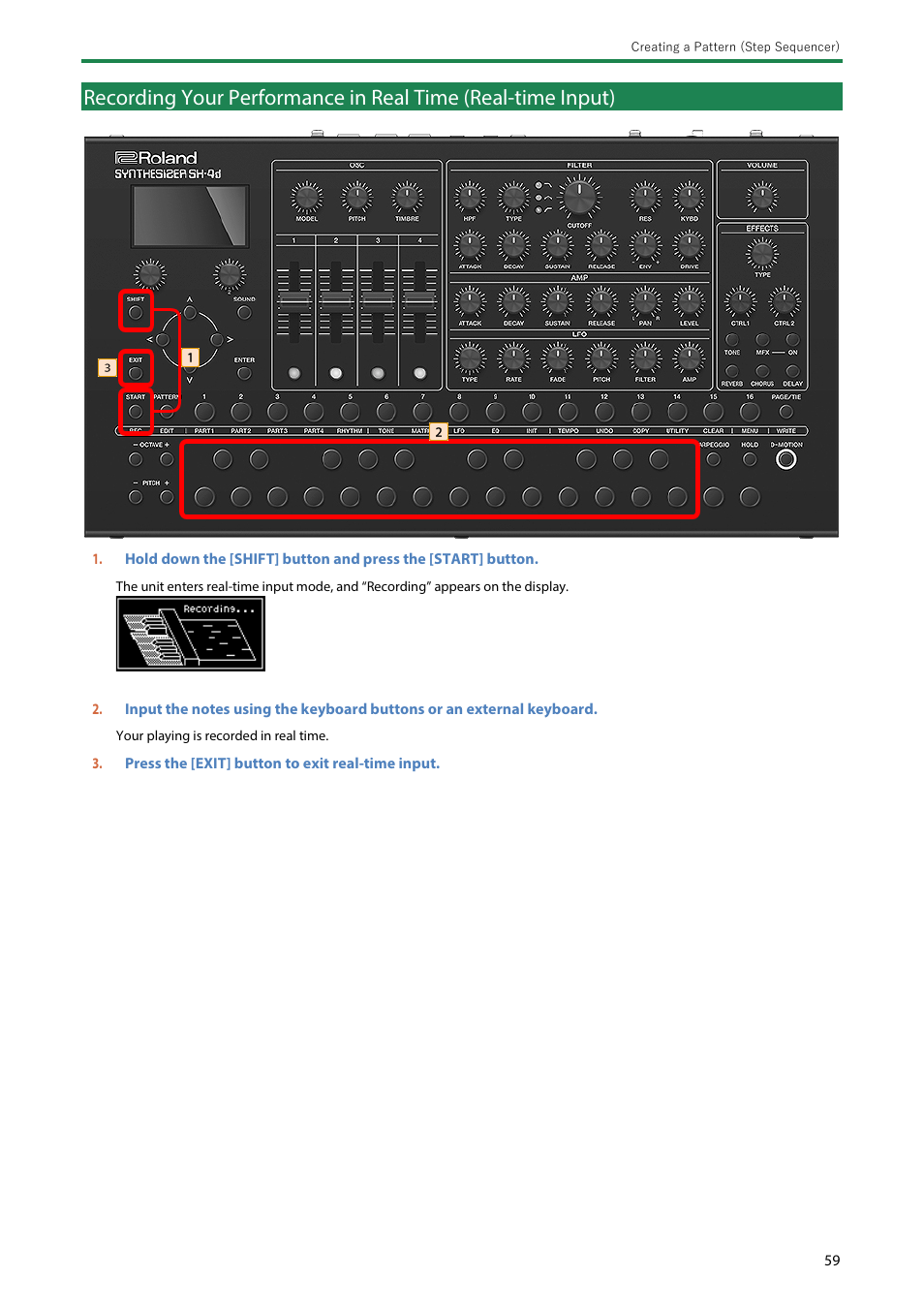 Roland SH-4d Digital Desktop Synthesizer User Manual | Page 59 / 208