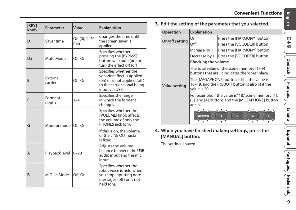 Roland AIRA VT-4 Voice Transformer User Manual | Page 9 / 12