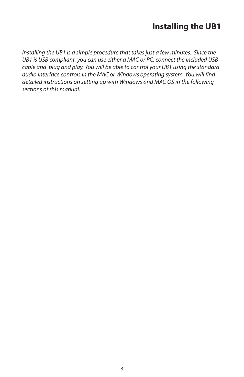 Installing the ub1 | Samson UB1 Omnidirectional USB Boundary Microphone User Manual | Page 5 / 12