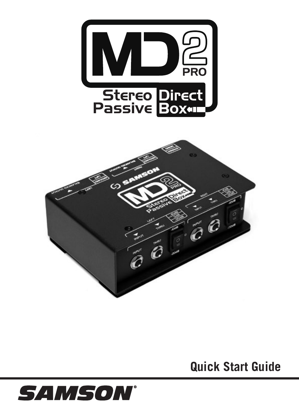 Samson S-MAX MD2 Pro 2-Channel Passive Direct Box User Manual | 32 pages