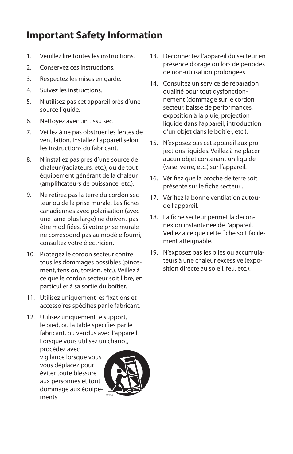 Important safety information | Samson HT6 Wireless Handheld Microphone Transmitter (Channel 11) User Manual | Page 16 / 64