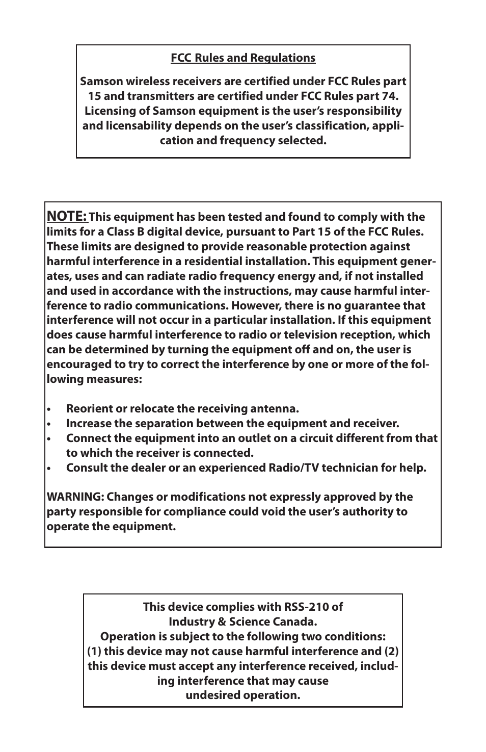 Samson HT6 Professional Handheld Microphone Transmitter (Channel 3) User Manual | Page 14 / 64