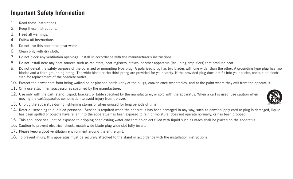 Important safety information | Samson QH4 4-Channel Headphone Amplifier User Manual | Page 3 / 12