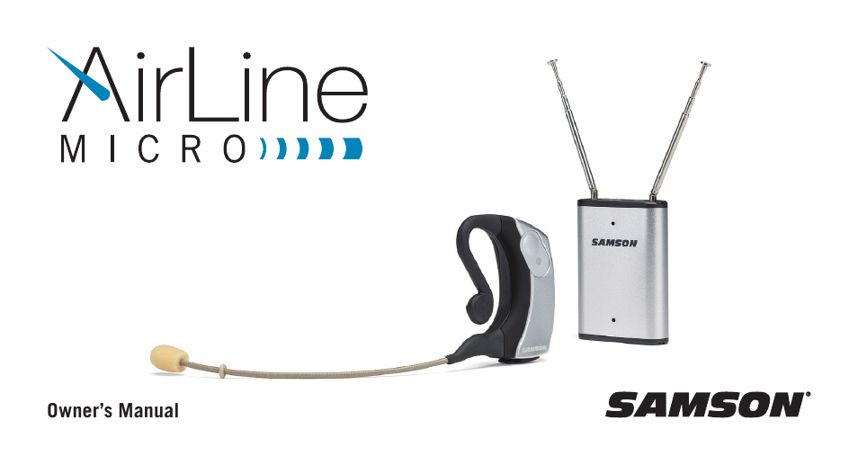 Samson AirLine Micro AH2/SE10 Earset Transmitter with Y Cable (K3: 492.425) User Manual | 20 pages