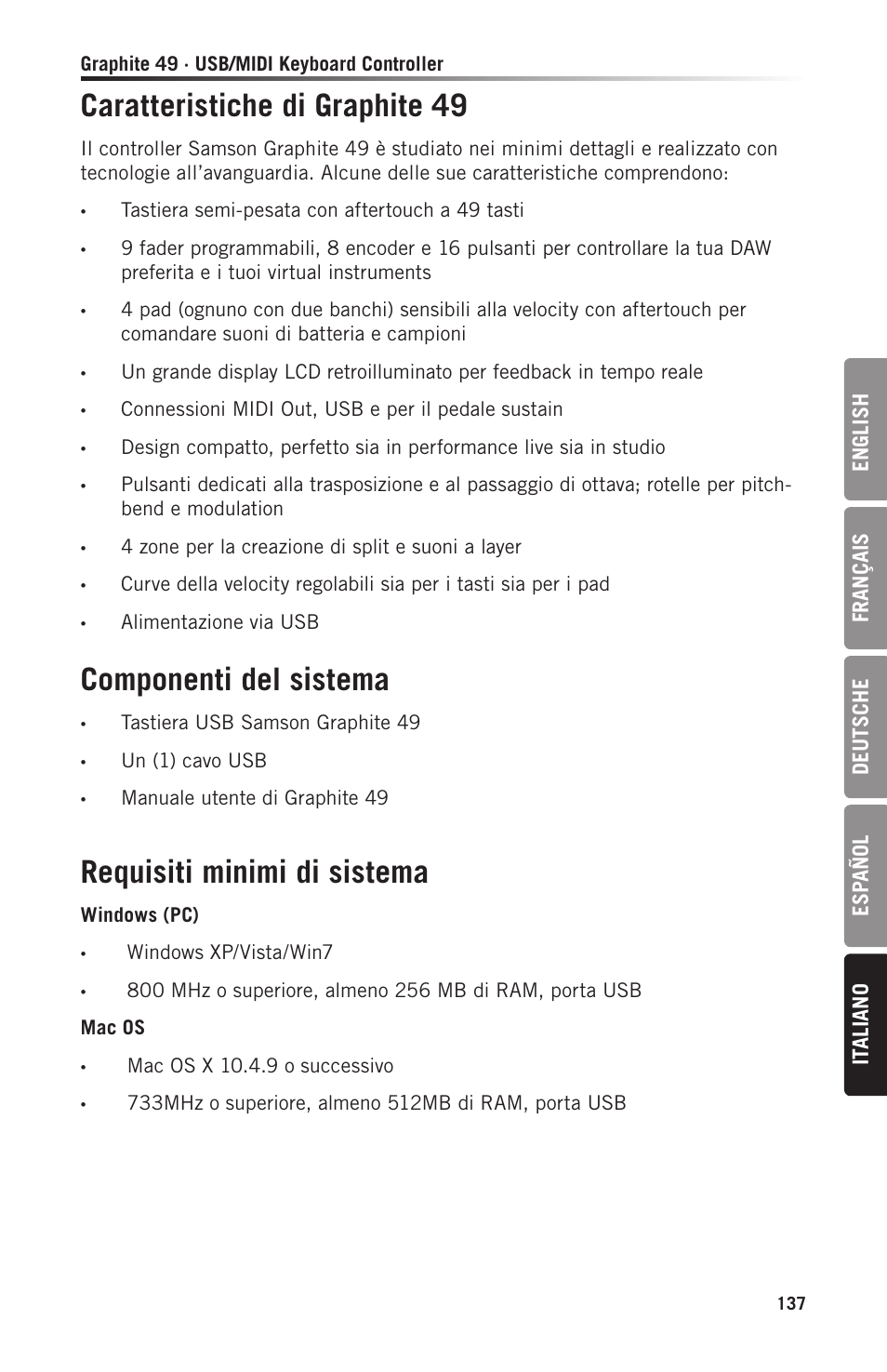 Samson Graphite 49 - USB/MIDI Keyboard Controller User Manual | Page 137 / 164