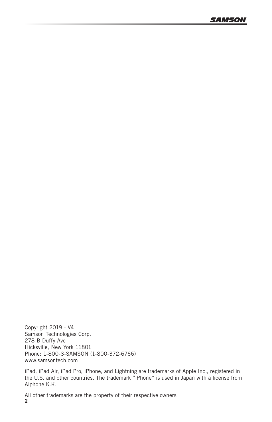 Samson Graphite 49 - USB/MIDI Keyboard Controller User Manual | Page 2 / 164