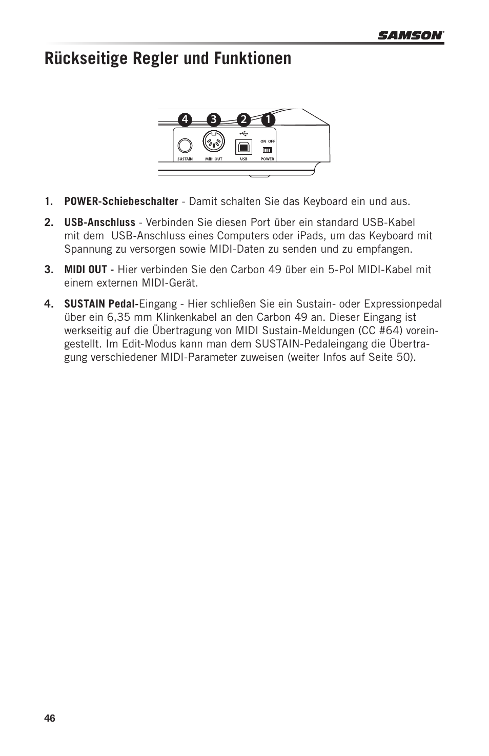 Samson Carbon 49 USB/MIDI Keyboard Controller User Manual | Page 46 / 96