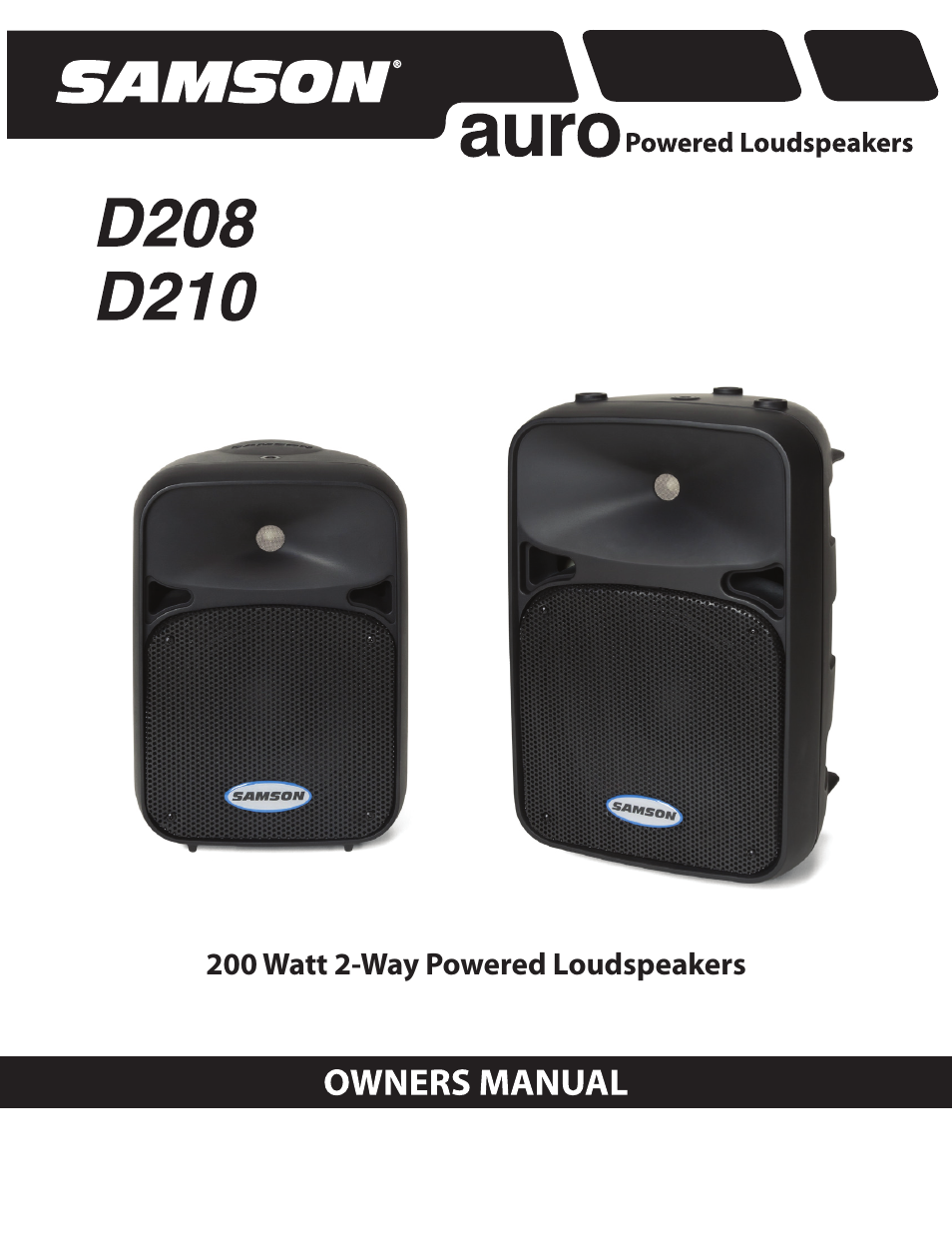 Samson D210A 2-Way Active Loudspeaker User Manual | 64 pages