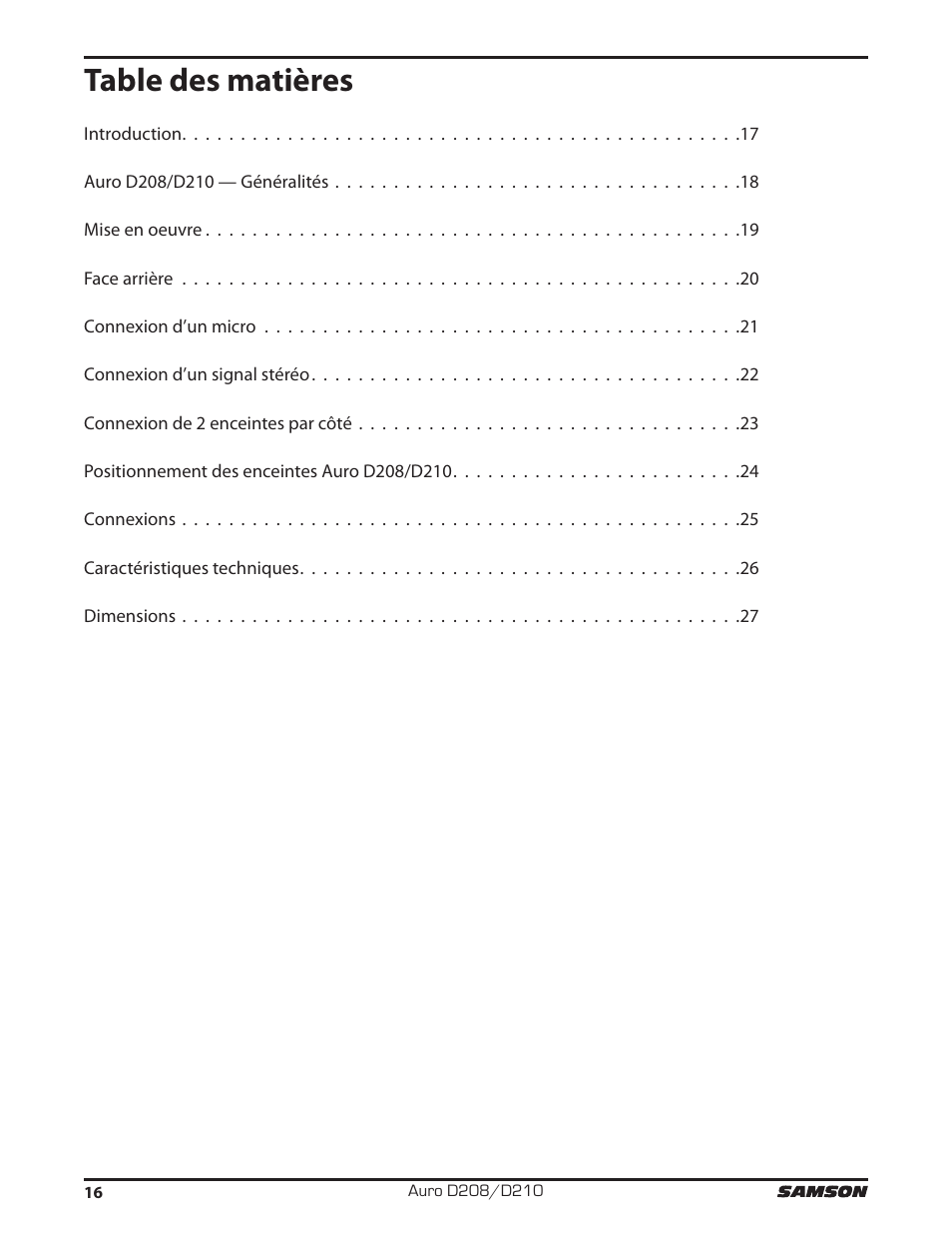 Samson D210A 2-Way Active Loudspeaker User Manual | Page 16 / 64