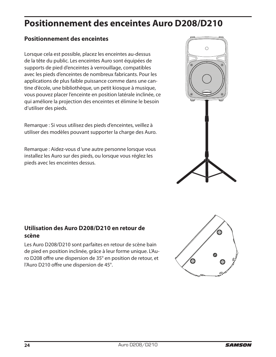 Samson D210A 2-Way Active Loudspeaker User Manual | Page 24 / 64