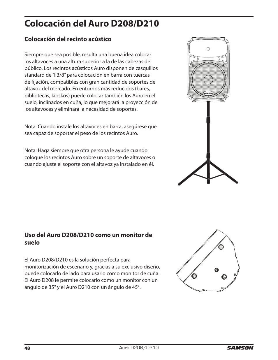 Samson D210A 2-Way Active Loudspeaker User Manual | Page 48 / 64