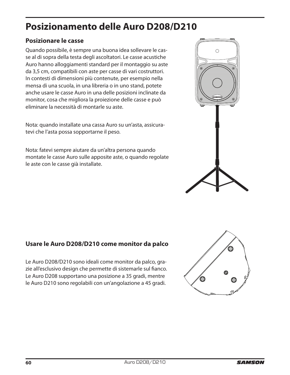 Samson D210A 2-Way Active Loudspeaker User Manual | Page 60 / 64