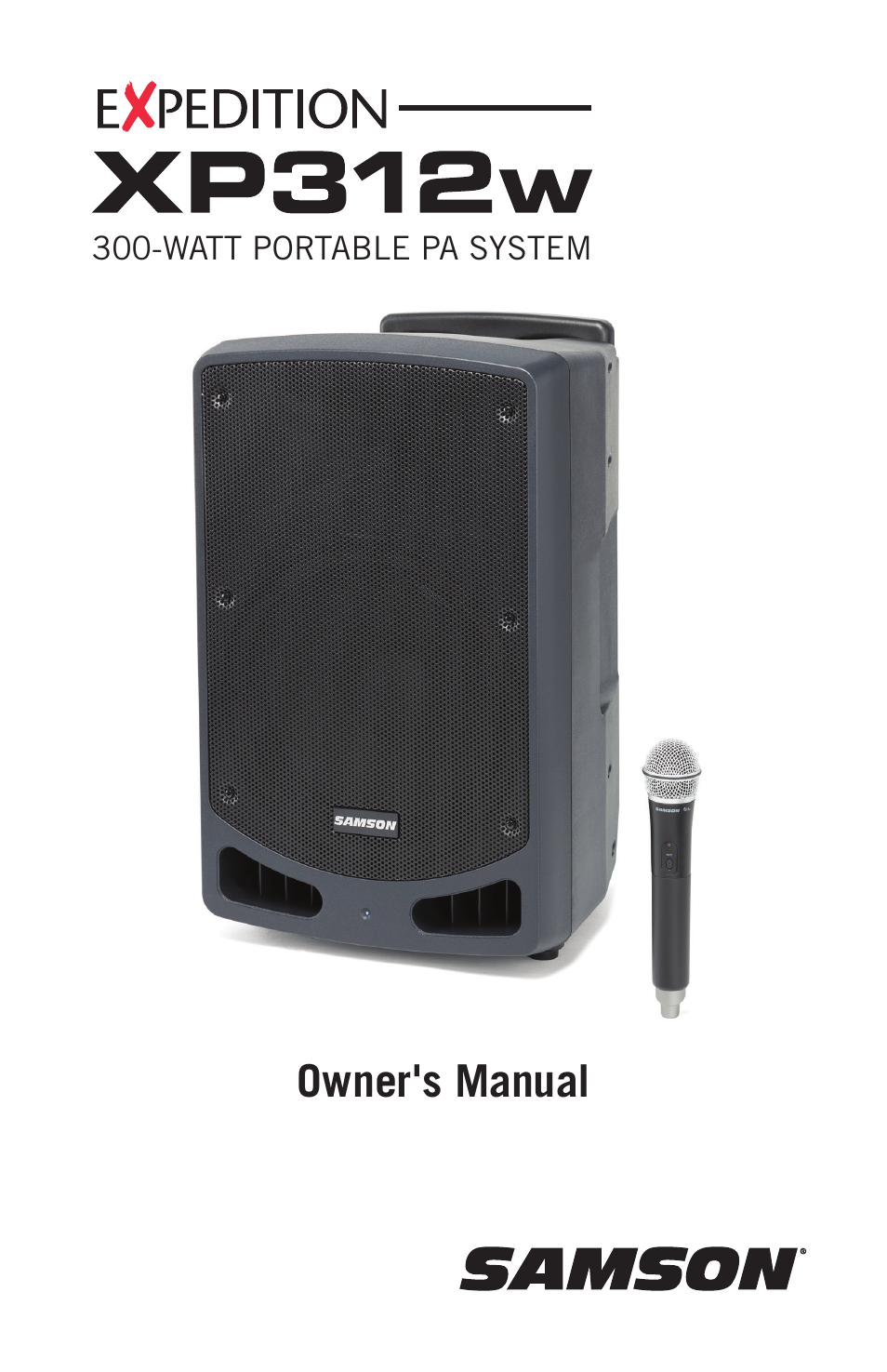 Samson Expedition XP312w-D 12" 300W Portable PA System with Wireless Microphone (Band D: 542 to 566 MHz) User Manual | 88 pages