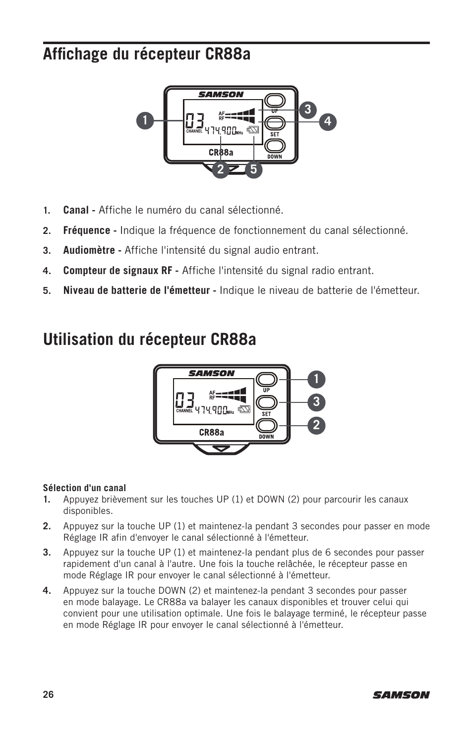 Samson Expedition XP312w-D 12" 300W Portable PA System with Wireless Microphone (Band D: 542 to 566 MHz) User Manual | Page 26 / 88