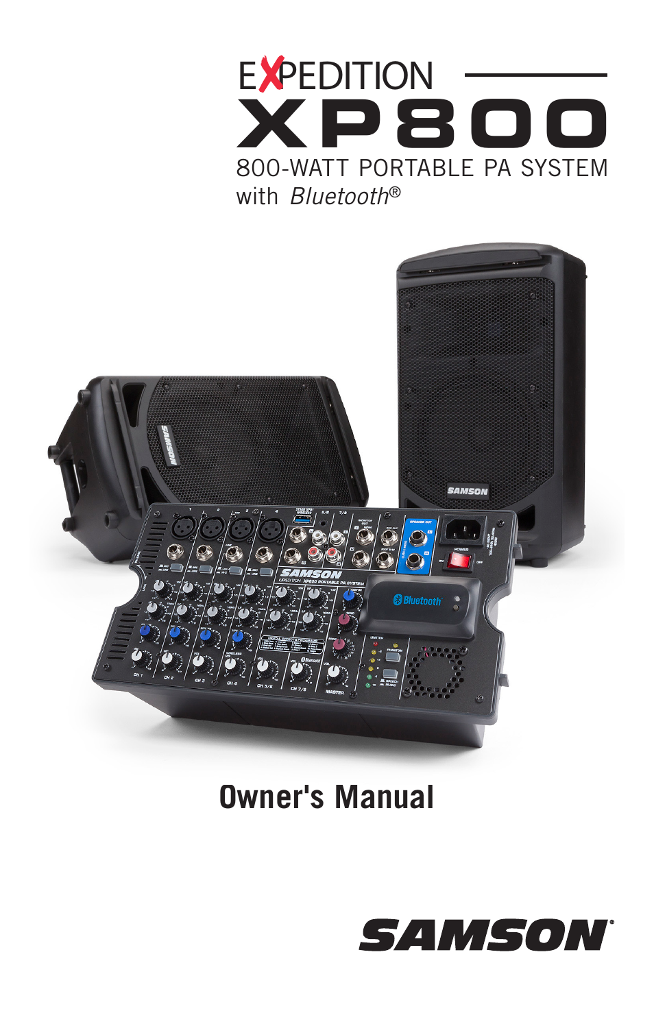 Samson Expedition XP800 800W Portable PA System User Manual | 92 pages