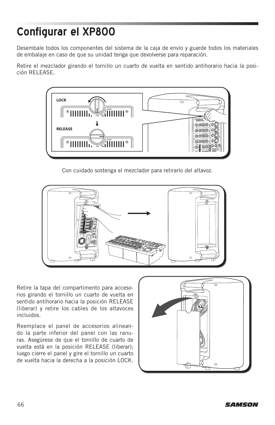 Configurar el xp800 | Samson Expedition XP800 800W Portable PA System User Manual | Page 66 / 92