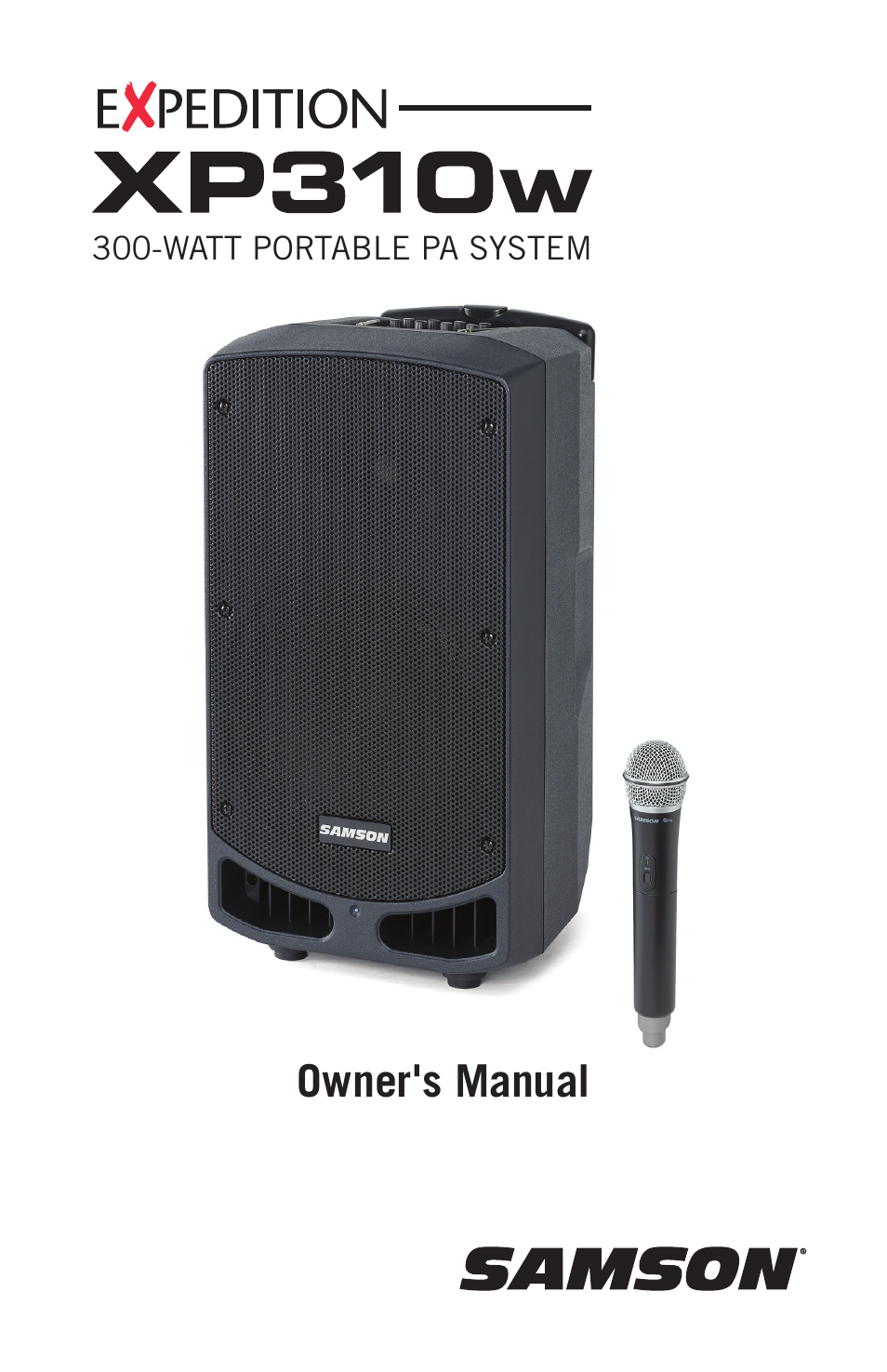 Samson Expedition XP310w-D: 542 to 566 MHz 10" 300W Portable PA System with Wireless Microphone (D) User Manual | 88 pages