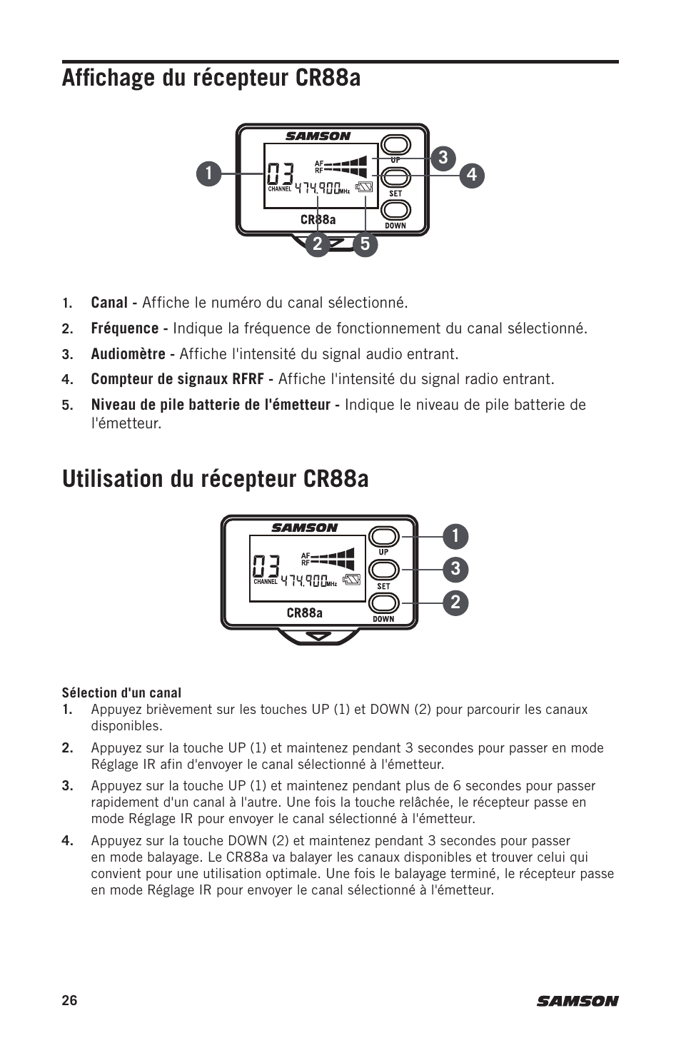 Samson Expedition XP310w-D: 542 to 566 MHz 10" 300W Portable PA System with Wireless Microphone (D) User Manual | Page 26 / 88