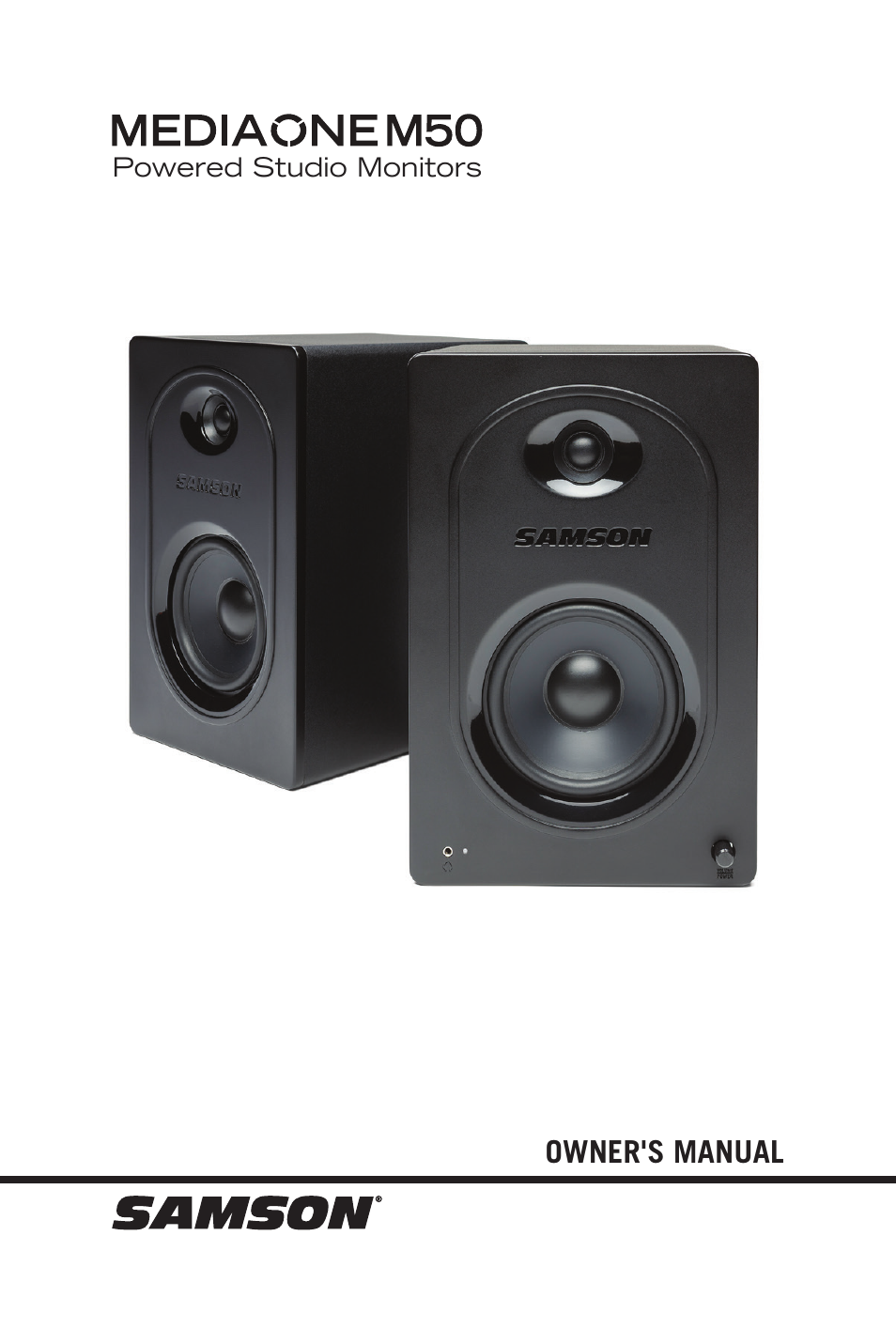 Samson MediaOne M50 Powered Studio Monitors (Pair) User Manual | 52 pages