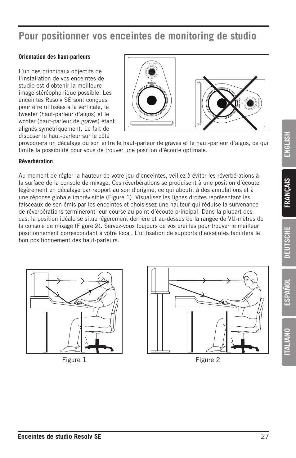 Samson Resolv SE5 Two-Way Active 5" Studio Monitor (Each) User Manual | Page 27 / 76