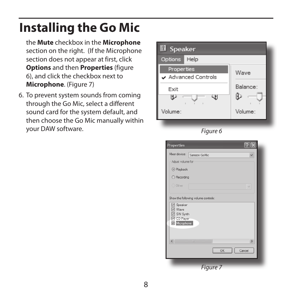 Installing the go mic | Samson Go Mic USB Microphone for Mac and Windows Computers (Silver) User Manual | Page 10 / 24