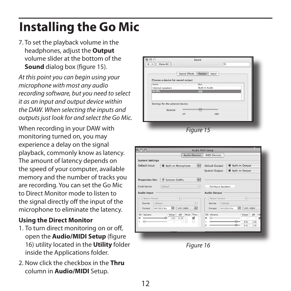 Installing the go mic | Samson Go Mic USB Microphone for Mac and Windows Computers (Silver) User Manual | Page 14 / 24