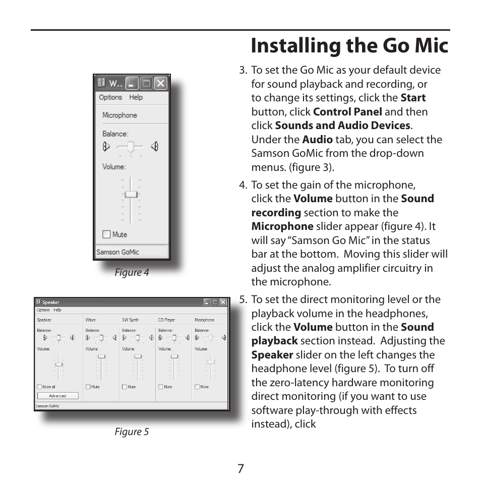 Installing the go mic | Samson Go Mic USB Microphone for Mac and Windows Computers (Silver) User Manual | Page 9 / 24
