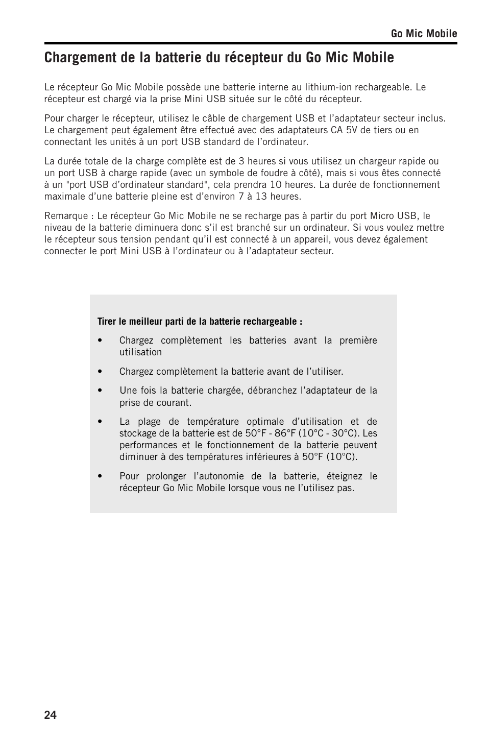 Samson SWGMMR Go Mic Dual-Channel Receiver User Manual | Page 24 / 92