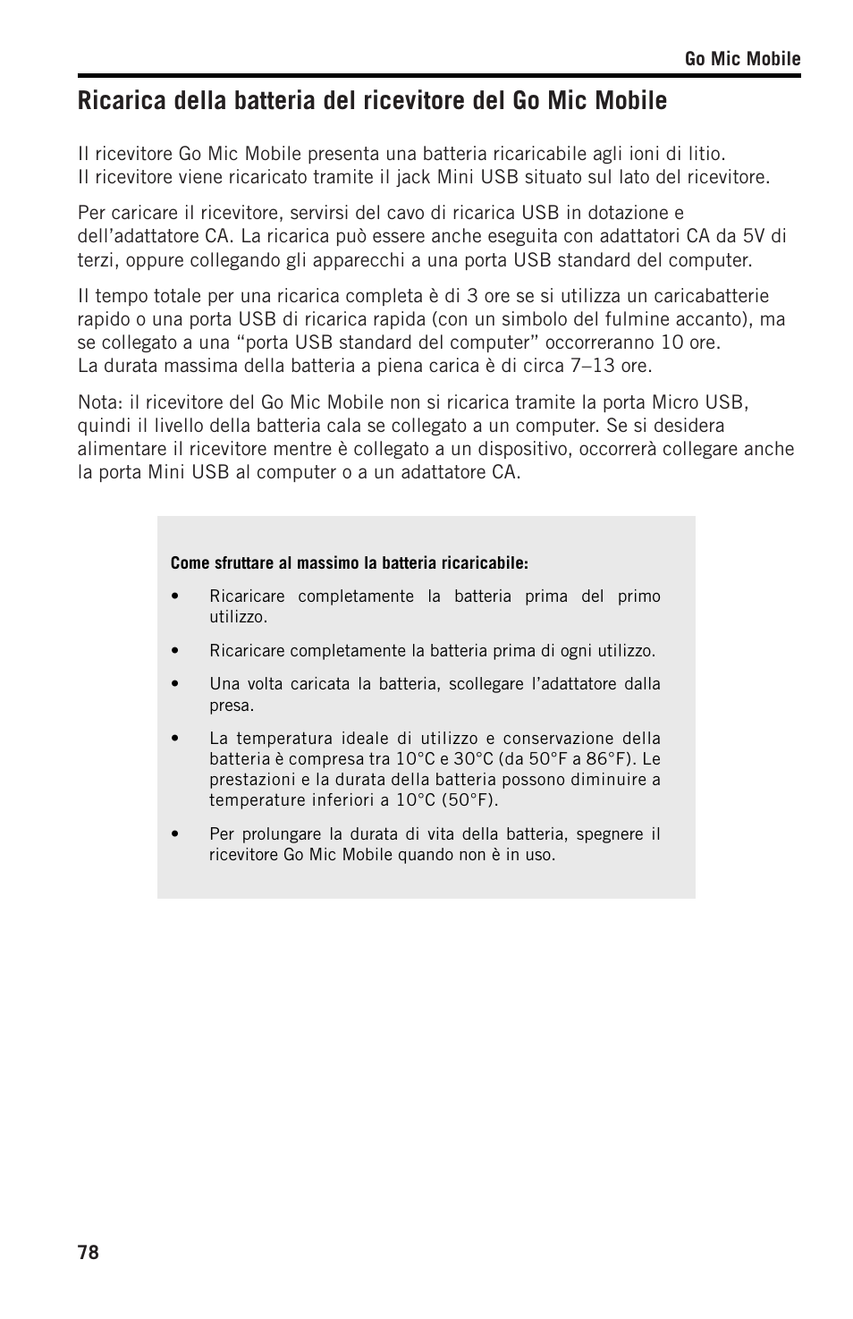 Samson SWGMMR Go Mic Dual-Channel Receiver User Manual | Page 78 / 92