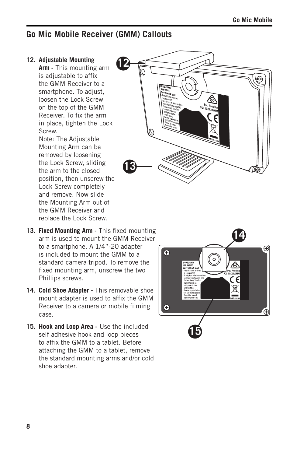 Samson SWGMMR Go Mic Dual-Channel Receiver User Manual | Page 8 / 92