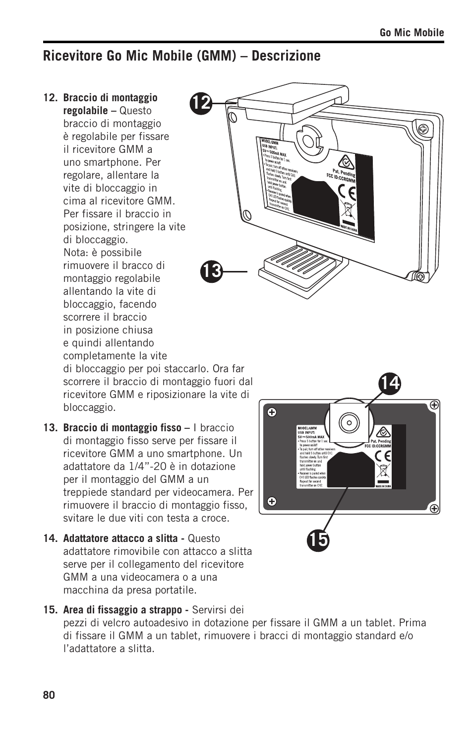 Samson SWGMMR Go Mic Dual-Channel Receiver User Manual | Page 80 / 92