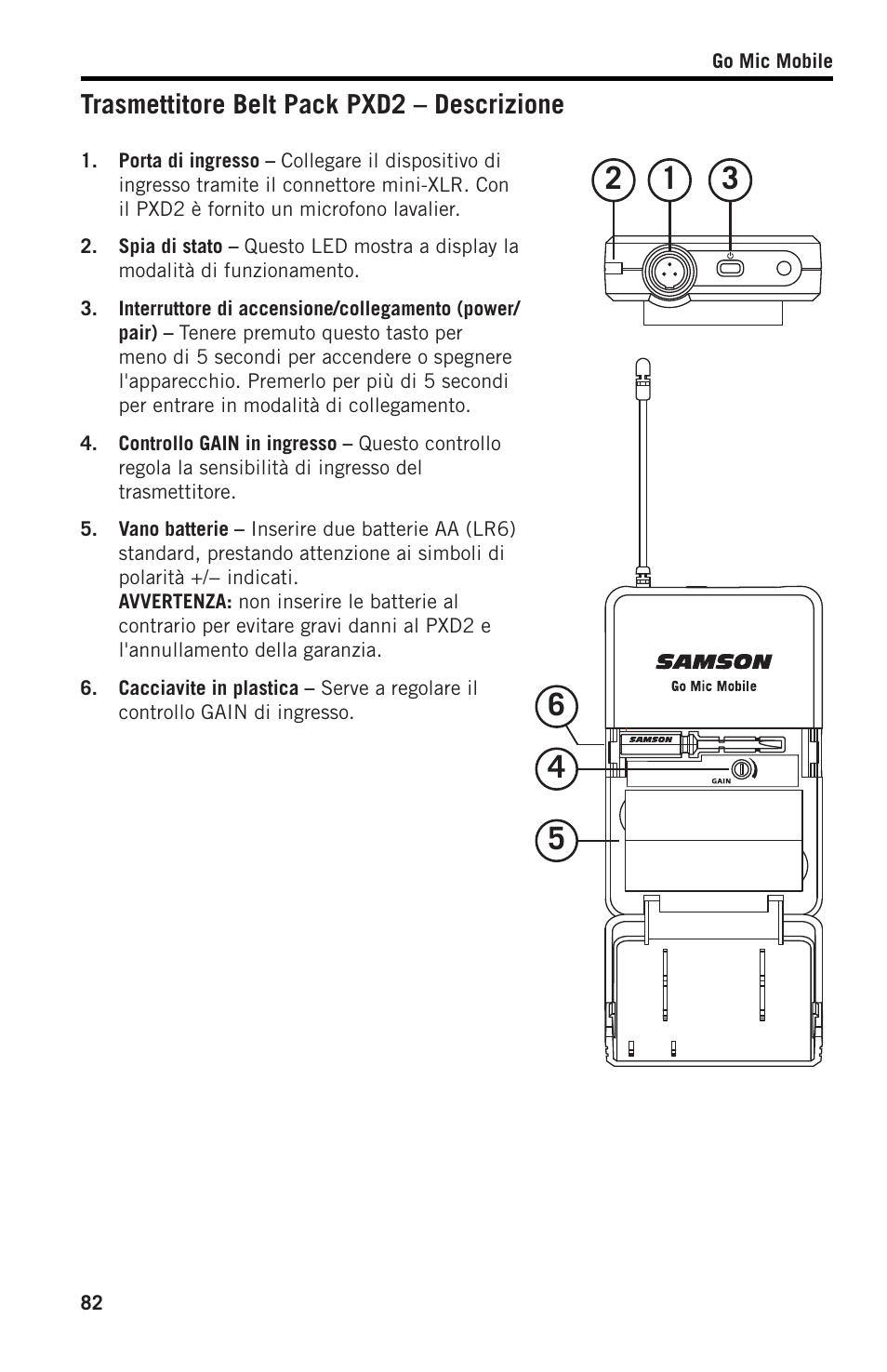 Samson SWGMMR Go Mic Dual-Channel Receiver User Manual | Page 82 / 92