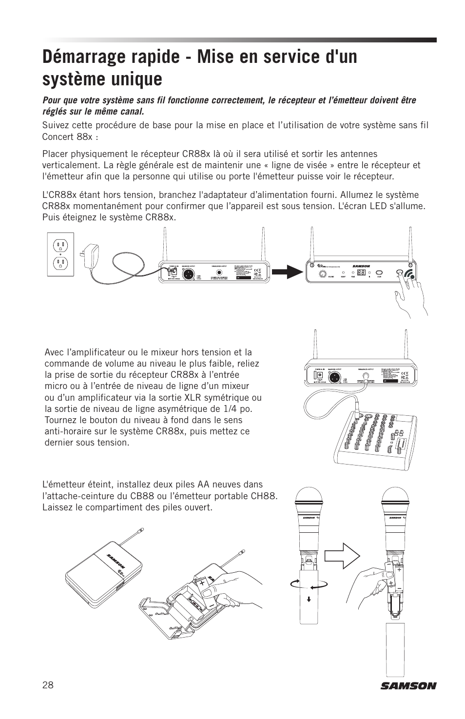 Samson Concert 88x Wireless Lavalier Microphone System with LM10 Miniature Lav (D: 542 to 566 MHz) User Manual | Page 28 / 84