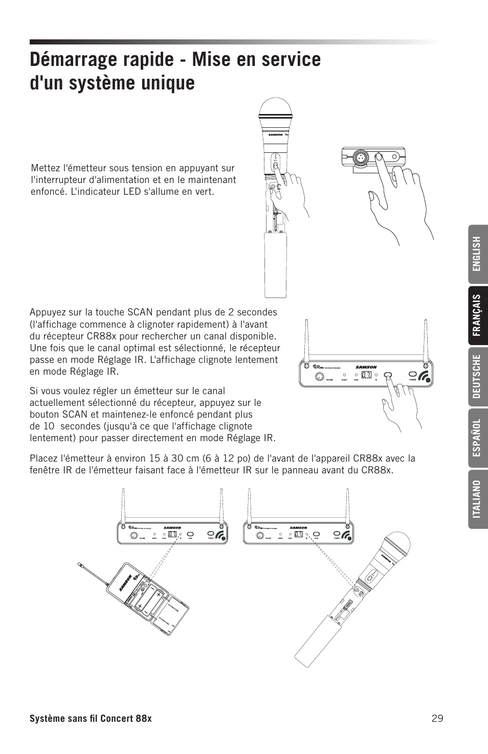 Samson Concert 88x Wireless Lavalier Microphone System with LM10 Miniature Lav (D: 542 to 566 MHz) User Manual | Page 29 / 84