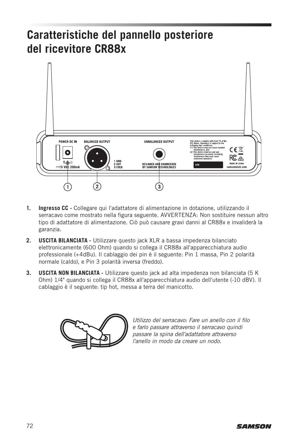 Samson Concert 88x Wireless Lavalier Microphone System with LM10 Miniature Lav (D: 542 to 566 MHz) User Manual | Page 72 / 84