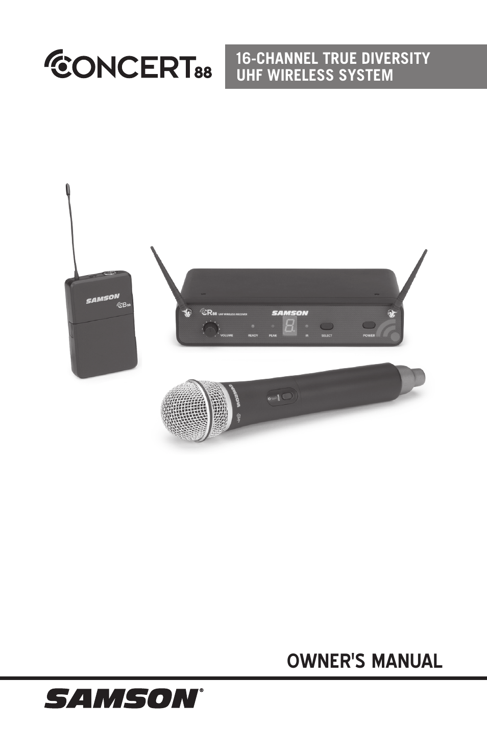 Samson Concert 88 Camera Combo UHF Camera Wireless System (D: 542 to 566 MHz) User Manual | 108 pages