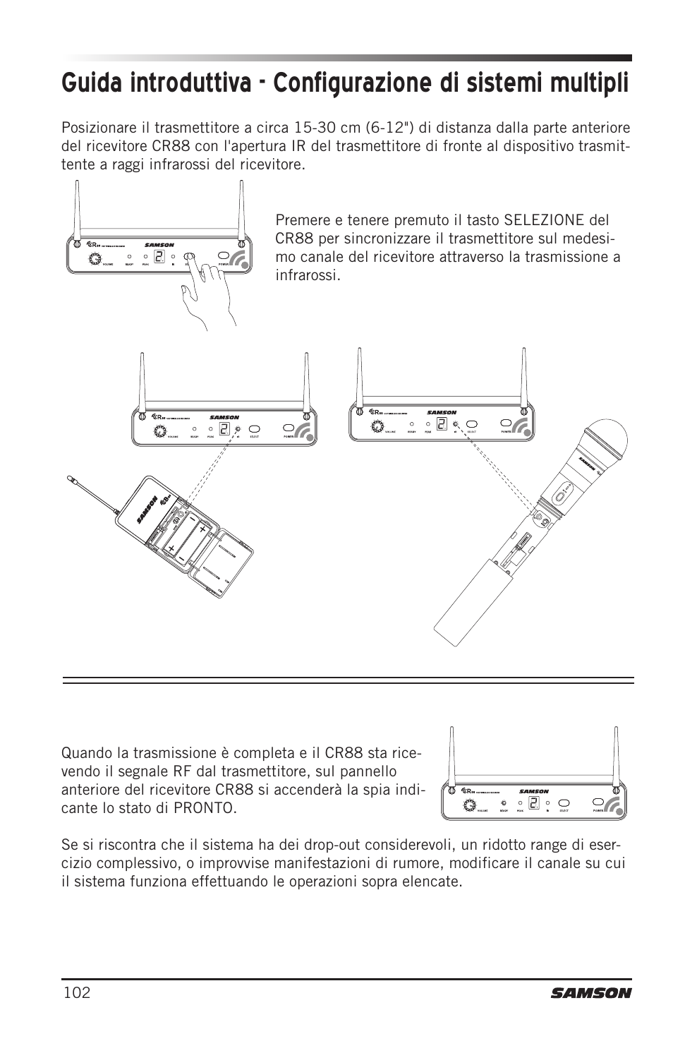 Samson Concert 88 Camera Combo UHF Camera Wireless System (D: 542 to 566 MHz) User Manual | Page 102 / 108