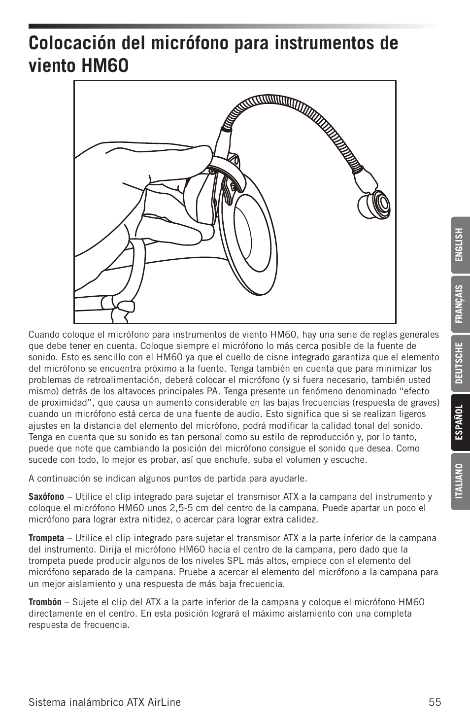 Samson Airline ALX Wireless UHF Lavalier System (K: 470 to 494 MHz) User Manual | Page 55 / 80