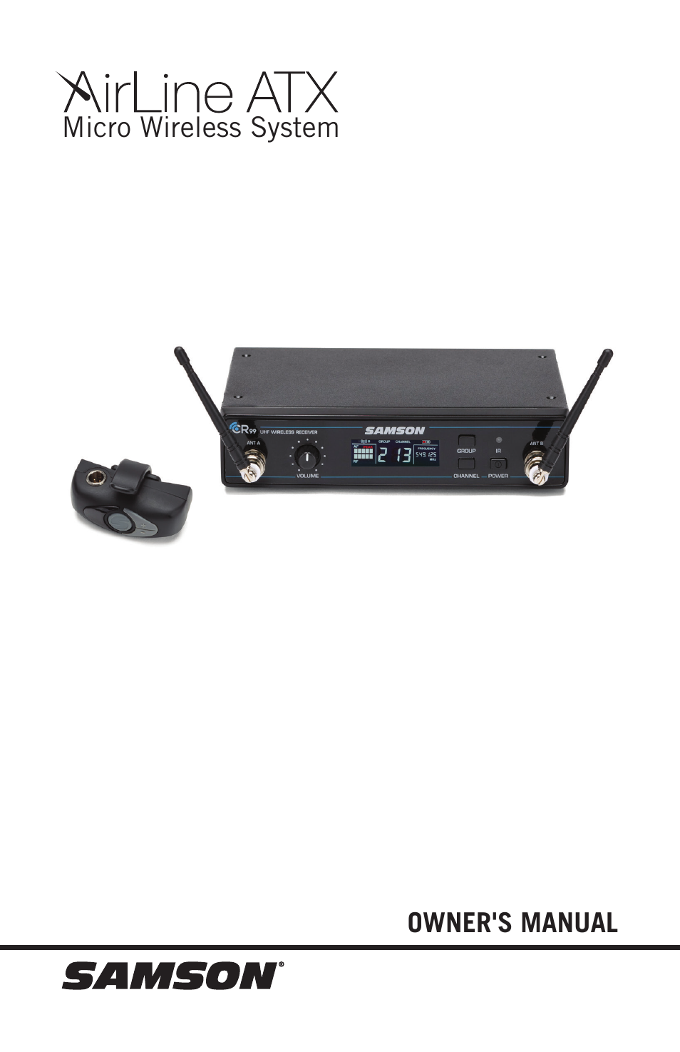 Samson AirLine AHX Wireless UHF Fitness Headset System (D: 542 to 566 MHz) User Manual | 80 pages