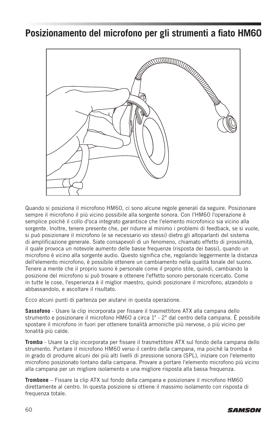 Samson AirLine AWXm Micro UHF Wind Instrument Wireless System (D: 542 to 566 MHz) User Manual | Page 60 / 68