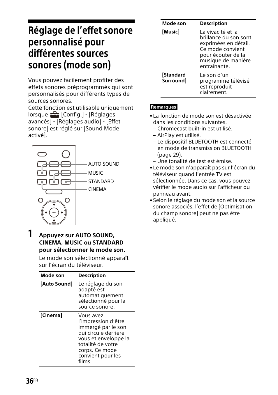 Réglage de l’effet sonore | Sony UniSlot Interface Adapter (25-Pin Connector) User Manual | Page 108 / 220