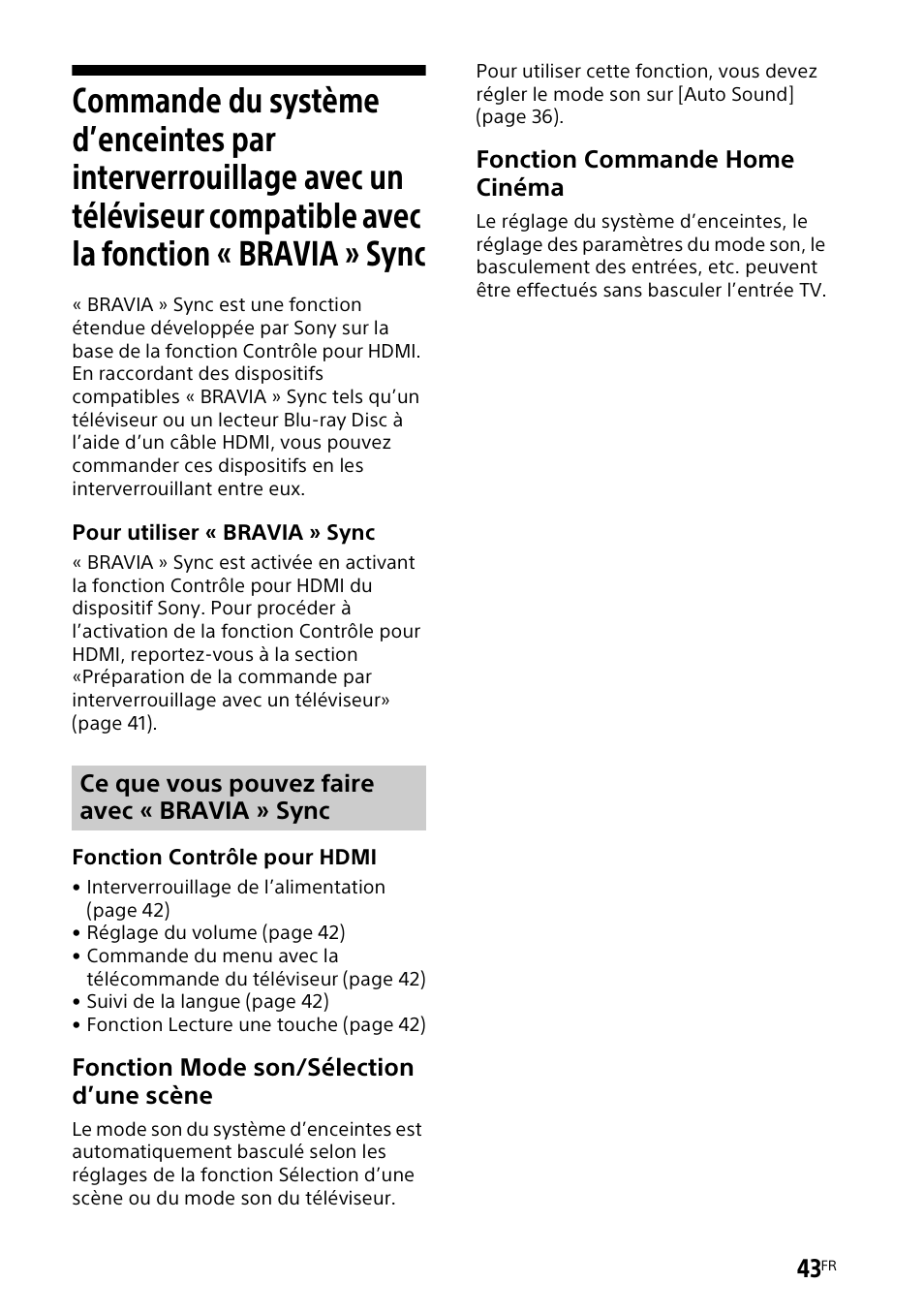 Commande du système d’enceintes | Sony UniSlot Interface Adapter (25-Pin Connector) User Manual | Page 115 / 220