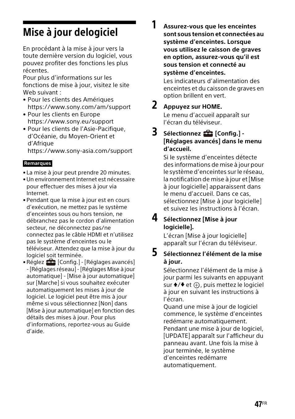 Mise à jour delogiciel | Sony UniSlot Interface Adapter (25-Pin Connector) User Manual | Page 119 / 220