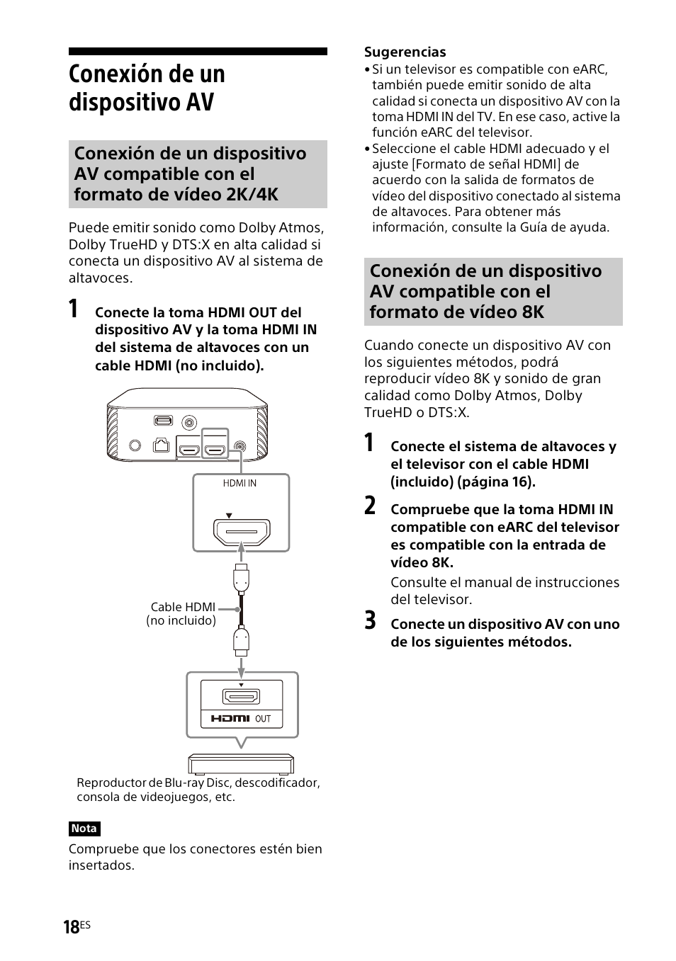 Conexión de un dispositivo av | Sony UniSlot Interface Adapter (25-Pin Connector) User Manual | Page 164 / 220